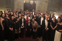 Frances' guests getting together for the parallel banquet